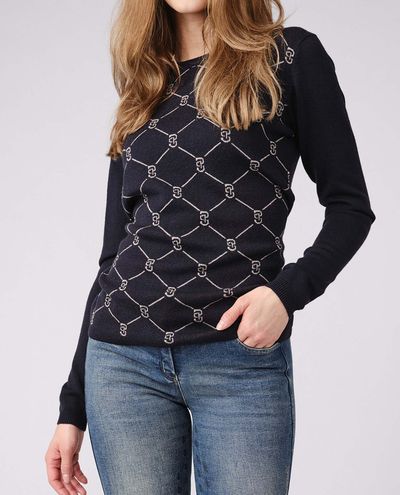 Navy Knit Sweater Linnea PS Of Sweden Navy Knit Sweater Linnea PS Of Sweden