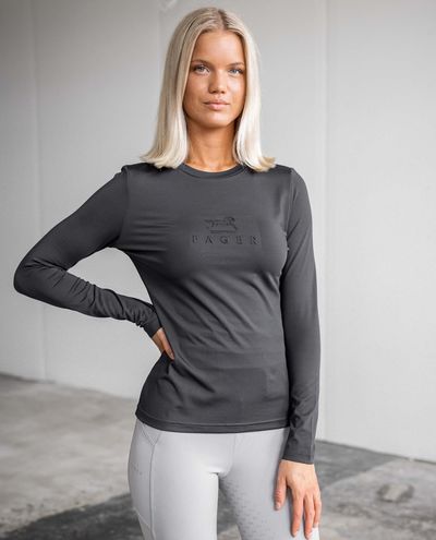 Ida Langærmet T-shirt Mørkegrå